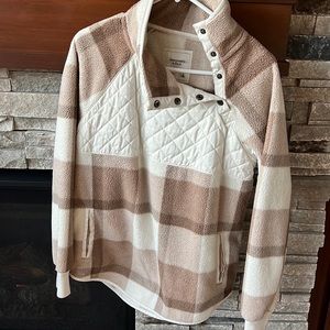 A&F Asymmetrical Snap-Up Fleece